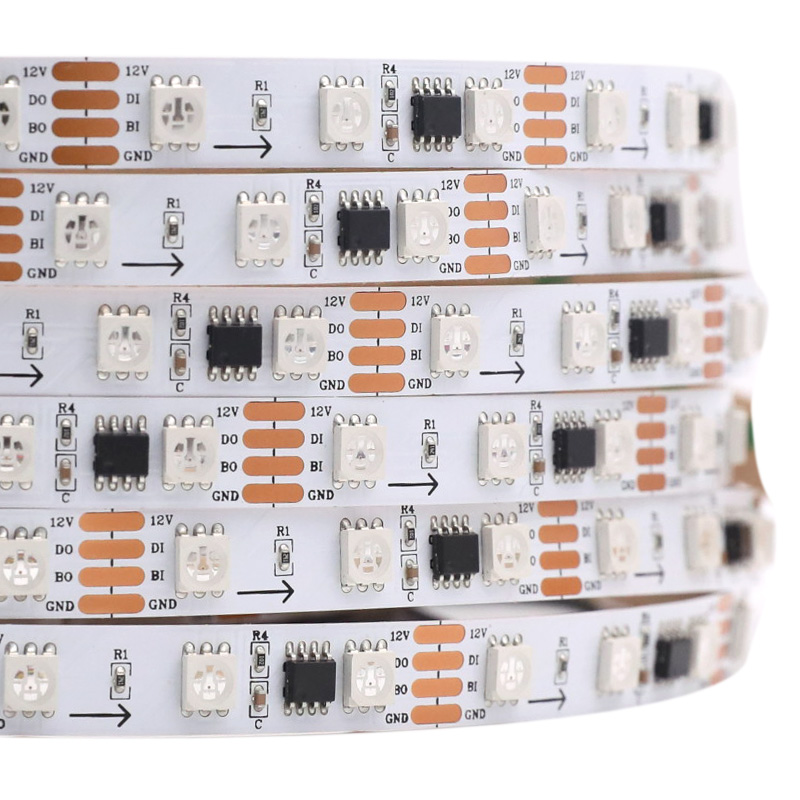 DC12V TM1914 5050SMD RGB, Breakpoint-Continue, 300 LEDs adressierbare digitale Streifenlichter, programmierbares flexibles LED-Bandlicht in Traumfarbe, 5 m/16.4 Fuß pro Rolle