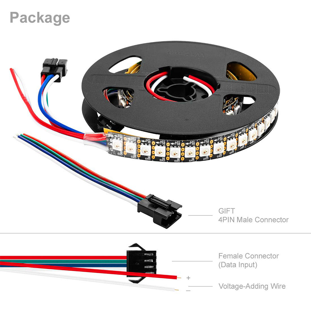 Details about   WS2813 WS2815 IC  Individual Addressable LED strip lights Dual-Signal 5050 RGB