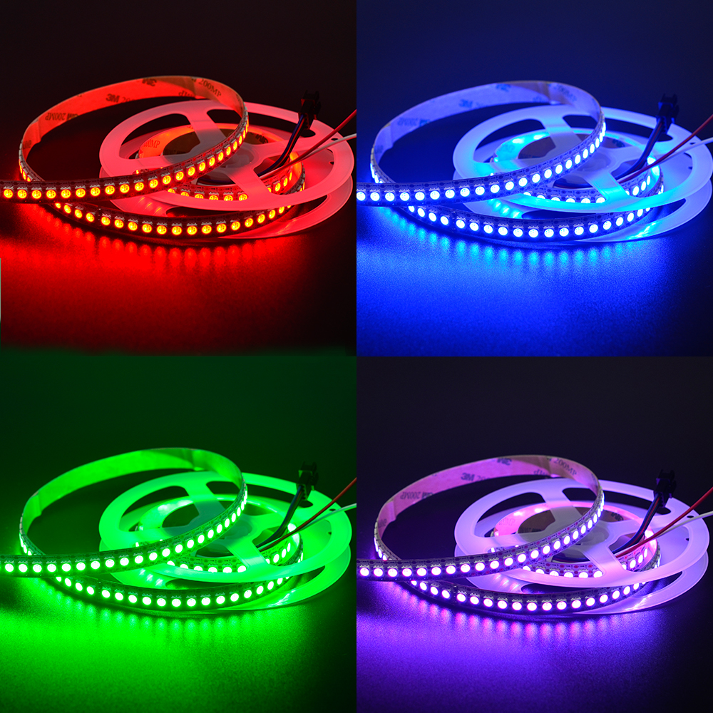 DC12V WS2815 (Upgraded WS2812B) 1M 144 LEDs Individually Addressable  Digital LED Strip Lights (Dual Signal Wires), Waterproof Dream Color  Programmable 5050 RGB Flexible LED Ribbon Light [DCFLS-12V-WS2815X144] -  $14.98 