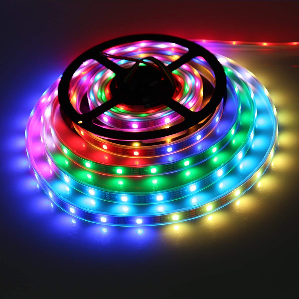 thumbnail image 2 of 5M WS2811 5050 RGB LED Strip Lights, Dream Color 300 LEDs DC12V IP67 Waterproof 2 of 5