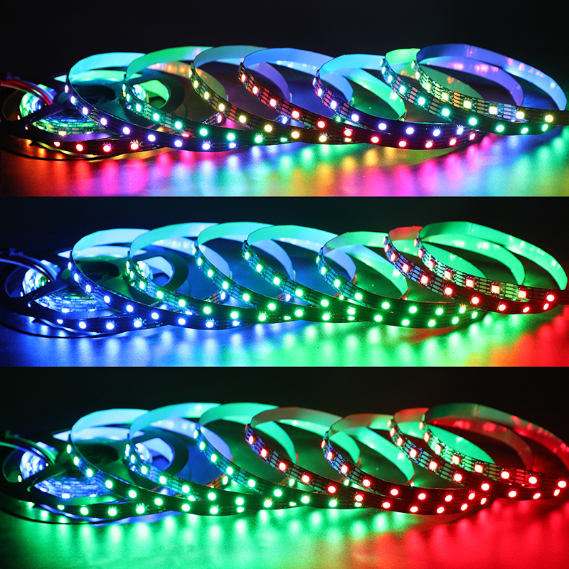 12V WS2815 Individuell adressierbarer 5050 RGB-LED-Lichtstreifen 60LEDs/m