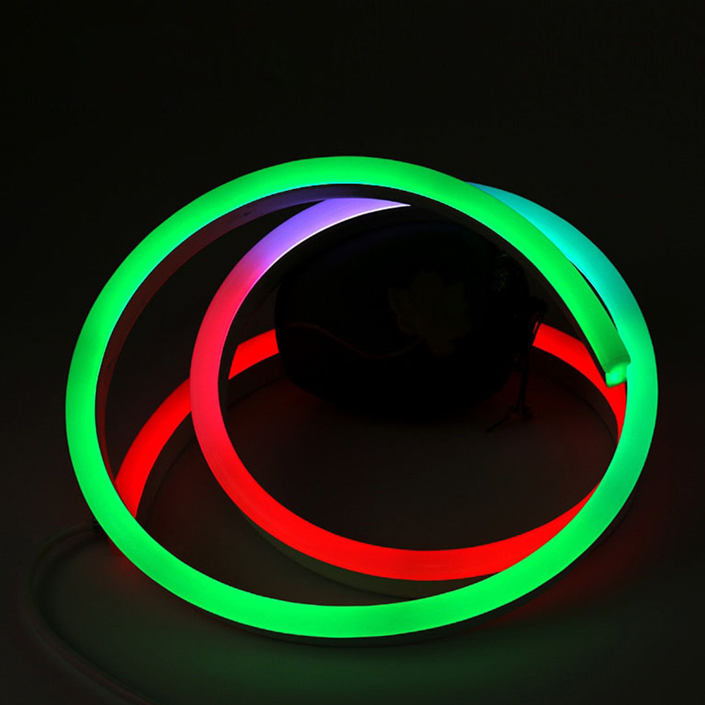 DC12-24V 10*23mm vysoce vyzařující silikonové adresovatelné neonové digitální LED tubusové světlo s programovatelným flexibilním LED páskem WS2818 Dream Color, 5m/16.4Ft na roli DC12-24V 10*23mm vysoce vyzařující silikonové adresovatelné neonové digitální LED tubusové světlo s programovatelným flexibilním LED páskem WS2818 Dream Color, 5m/16.4Ft na roli