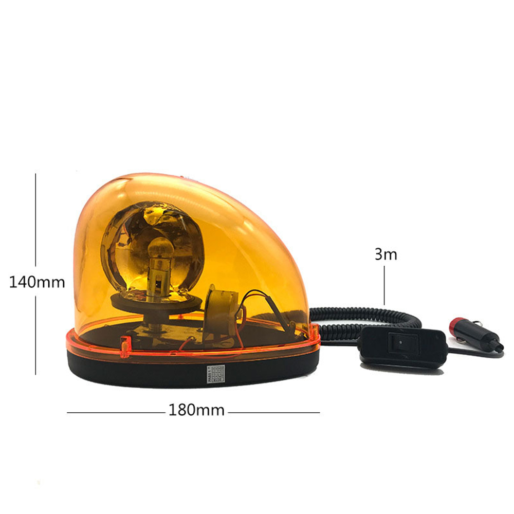 DC12V/24V 15W halogenové výstražné světlo Auto Rotační lehký silniční popelářský vůz s magnetickou adsorpční šnekovou lampou