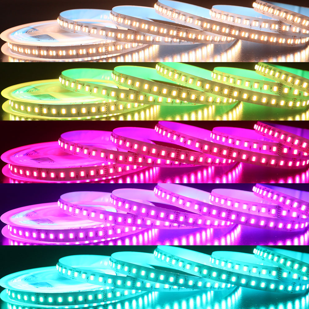 DC24V 112LEDs/m Highest Density 5-In-1 RGBWW LED Strip SMD5050 16.4FT