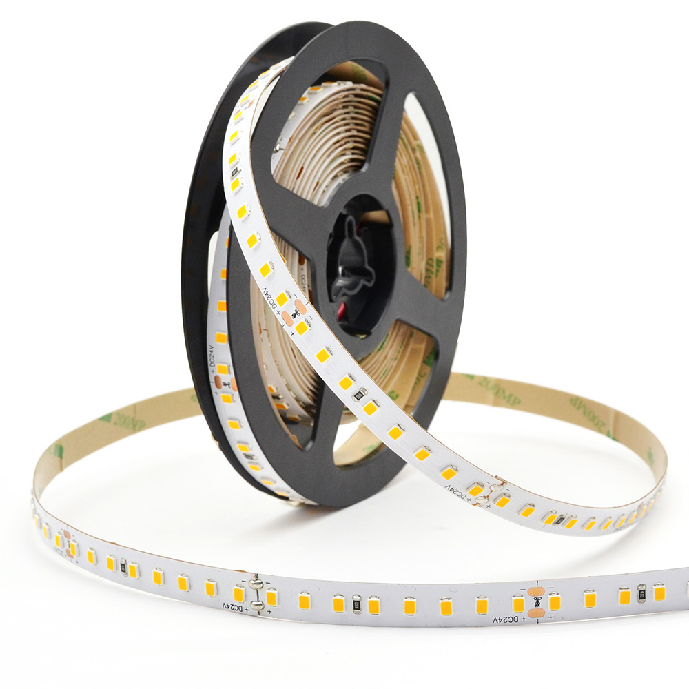Hocheffizienter, flexibler weißer LED-Streifen mit konstanter Spannung DC24V 2835SMD – 128 LEDs/m – wasserdicht optional Hocheffizienter, flexibler weißer LED-Streifen mit konstanter Spannung DC24V 2835SMD – 128 LEDs/m – wasserdicht optional