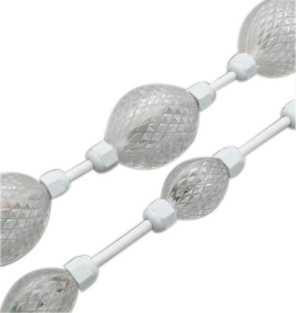 DC24V 35/24mm 6LED 360 stupňů, 20/40/50 kuliček/řetězec, adresovatelný řetězec LED pixelů, 3D LED svítící kuličkové světlo, 3D světelná koule, bodový světelný zdroj
