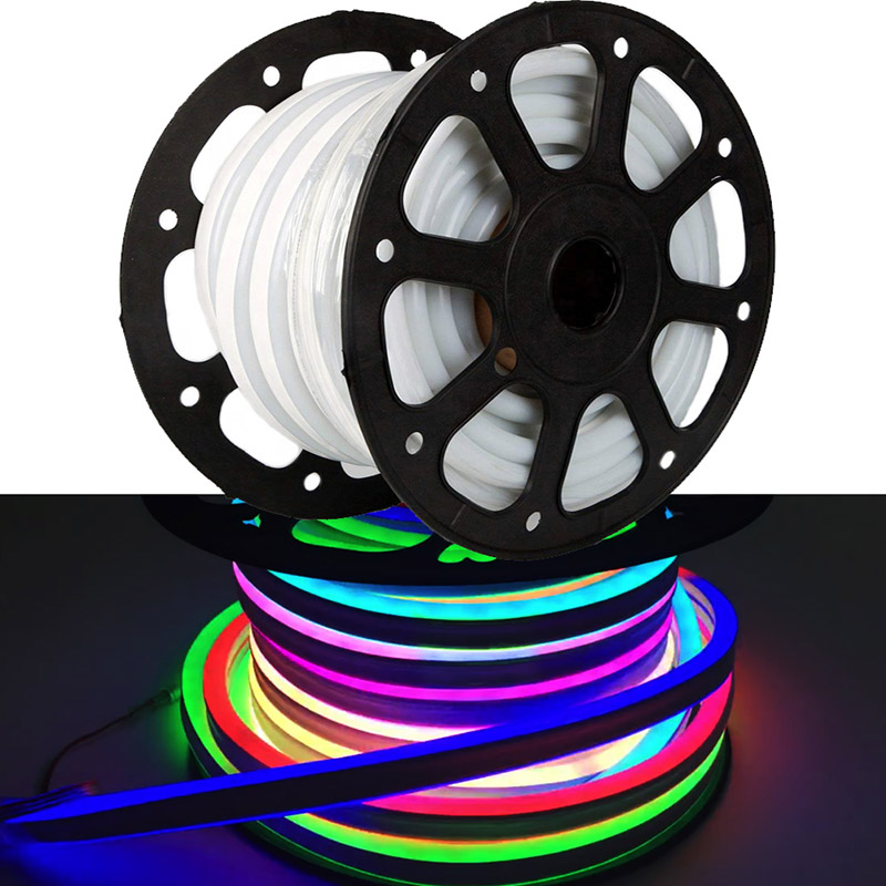 20 m/65.6 Fuß doppelseitig emittierender GS8206 RGB-Neonstreifen, 24 V
