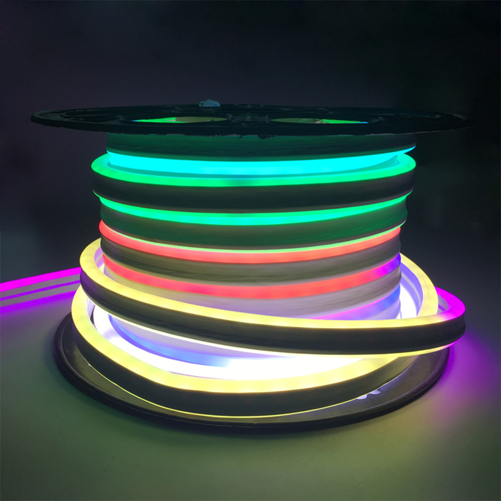 20 m/65.6 stop s dvojitým bočním vyzařováním GS8206 RGB neonové pásky 24V 20 m/65.6 stop s dvojitým bočním vyzařováním GS8206 RGB neonové pásky 24V