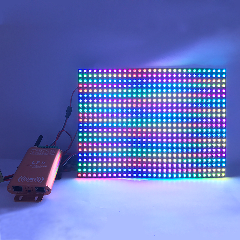 DC5V 0.98 x 0.72 ft WS2812B Plně barevný digitální adresovatelný flexibilní LED displej – vestavěný 660 pixelový bodový maticový displej