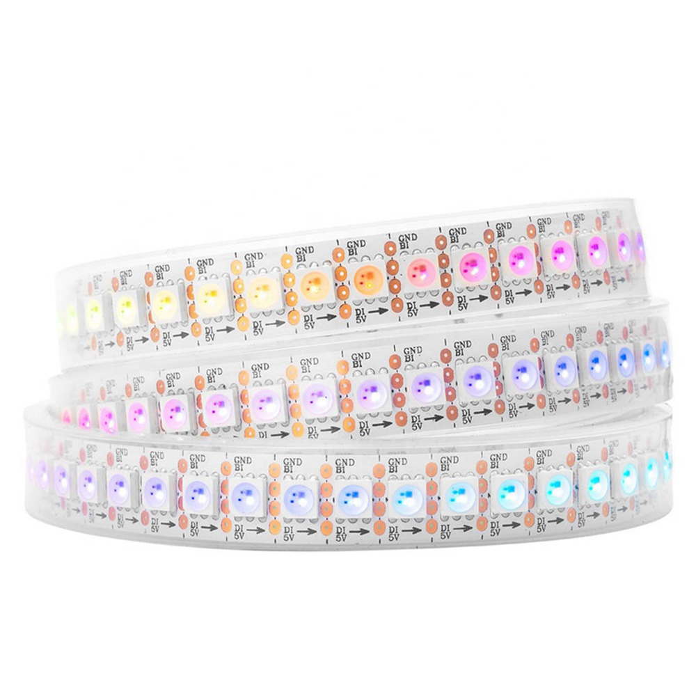 DC5V WS2813 (aktualisiertes WS2812B) Breakpoint-Continue 144 LEDs, individuell adressierbare digitale LED-Streifenlichter (zwei Signalkabel), wasserdicht, Traumfarbe programmierbar, 5050 RGB, flexibles LED-Bandlicht, 1 m