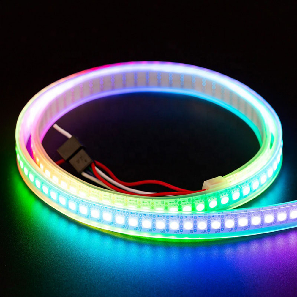 DC5V WS2813 (upgradovaný WS2812B) Breakpoint-continue 144 LED individuálně adresovatelných digitálních LED páskových světel (duální signální dráty), vodotěsné Dream Color Programovatelné 5050 RGB Flexibilní LED páskové světlo，1m/3.28ft