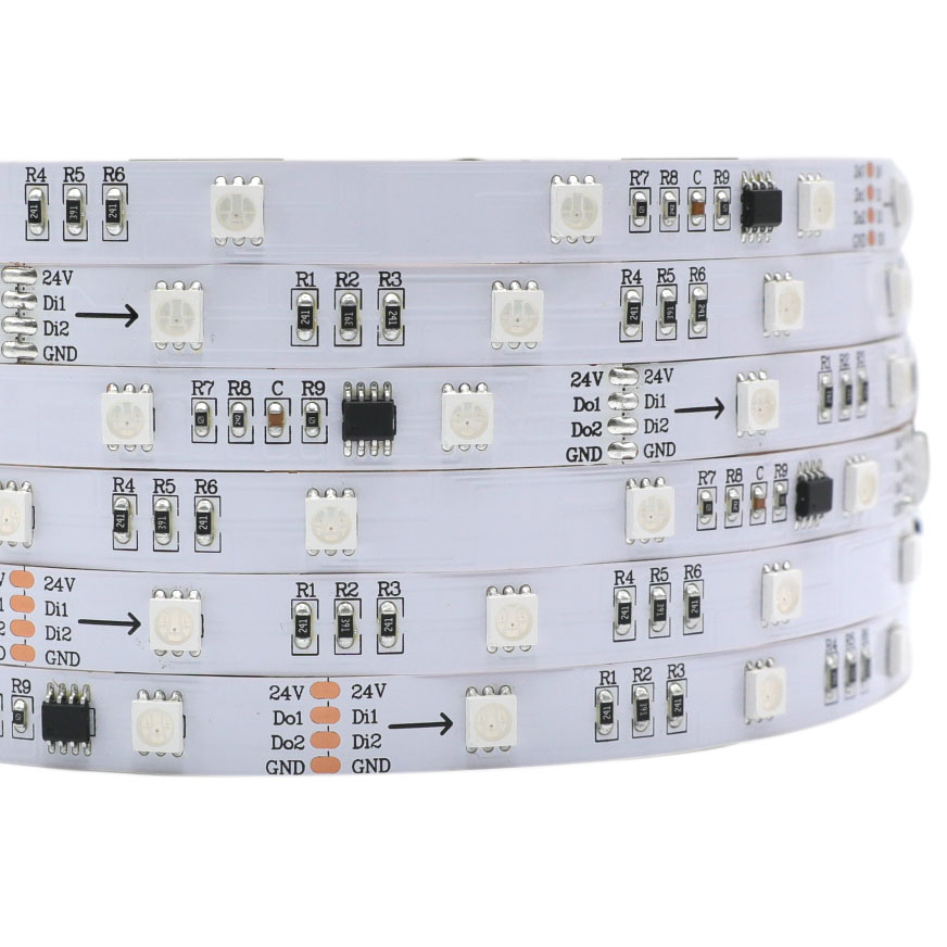 GS8206 5050 RGB LED Dream Barevně adresovatelné páskové osvětlení 30 LED/m GS8206 5050 RGB LED Dream Barevně adresovatelné páskové osvětlení 30 LED/m