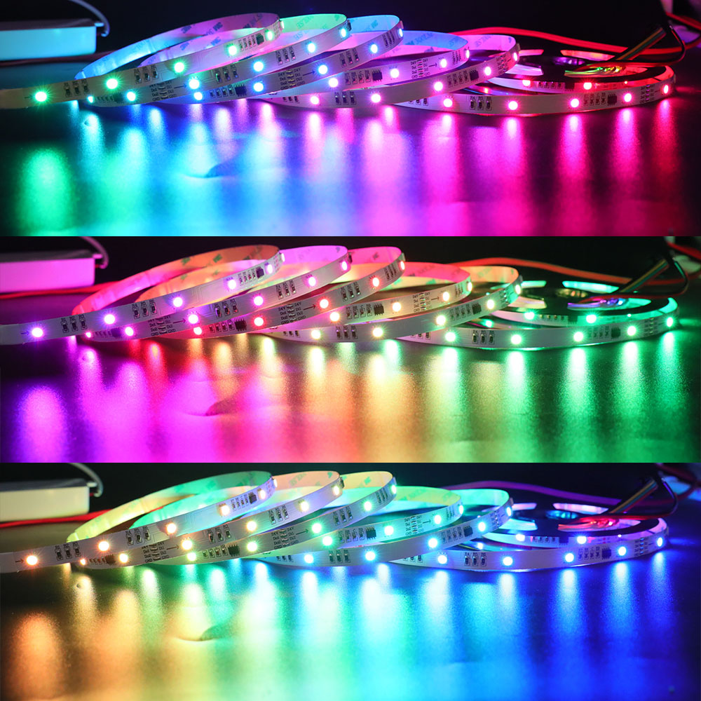 GS8206 5050 RGB LED Dream Barevně adresovatelné páskové osvětlení 30 LED/m GS8206 5050 RGB LED Dream Barevně adresovatelné páskové osvětlení 30 LED/m