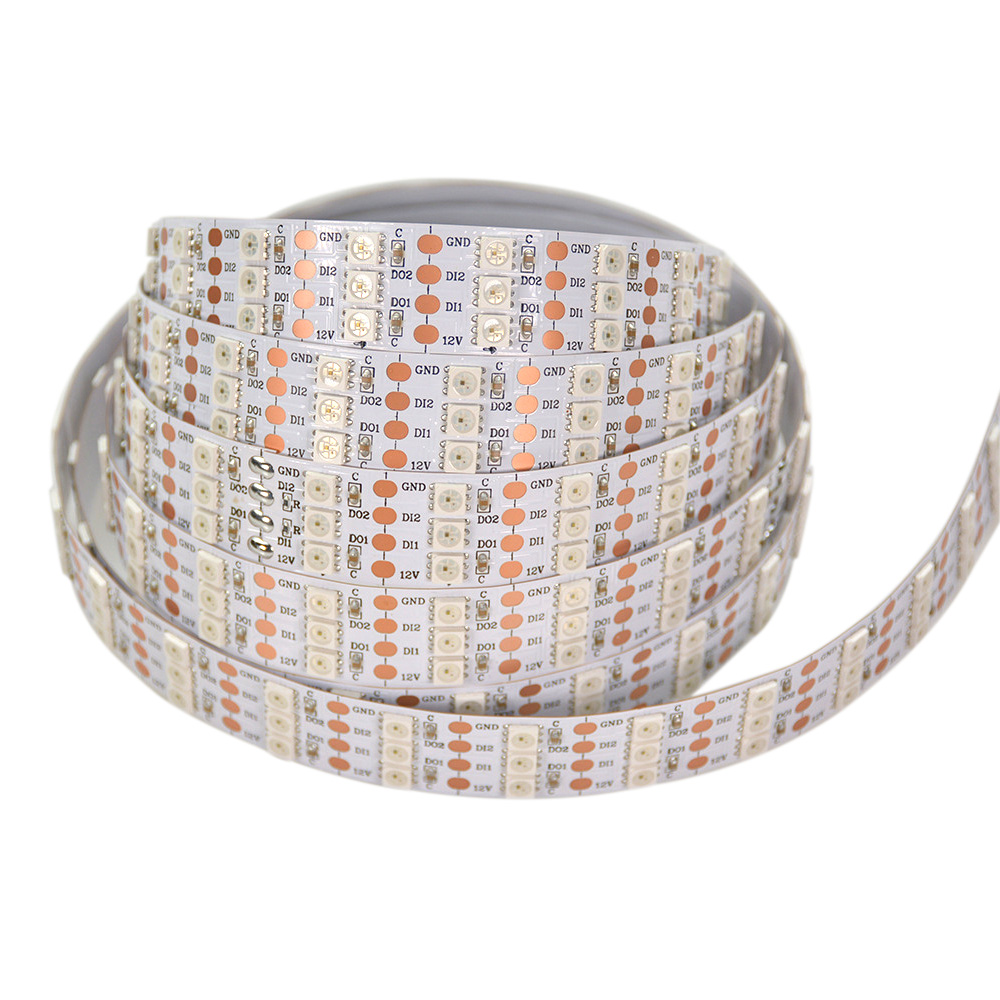 Třířadý LED pásek s vysokou hustotou 144 LED/m WS2815 adresovatelný LED pásek – DC12V vysoce jasný LED pásek