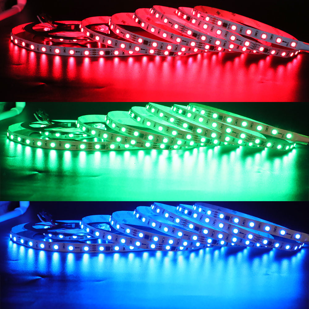 Newest WS2812B 332Chips/m Highest Density Addressable RGB COB LED Light -  DC5V Dream Color Flexible COB LED Strips - 1m/3.28ft Per Roll