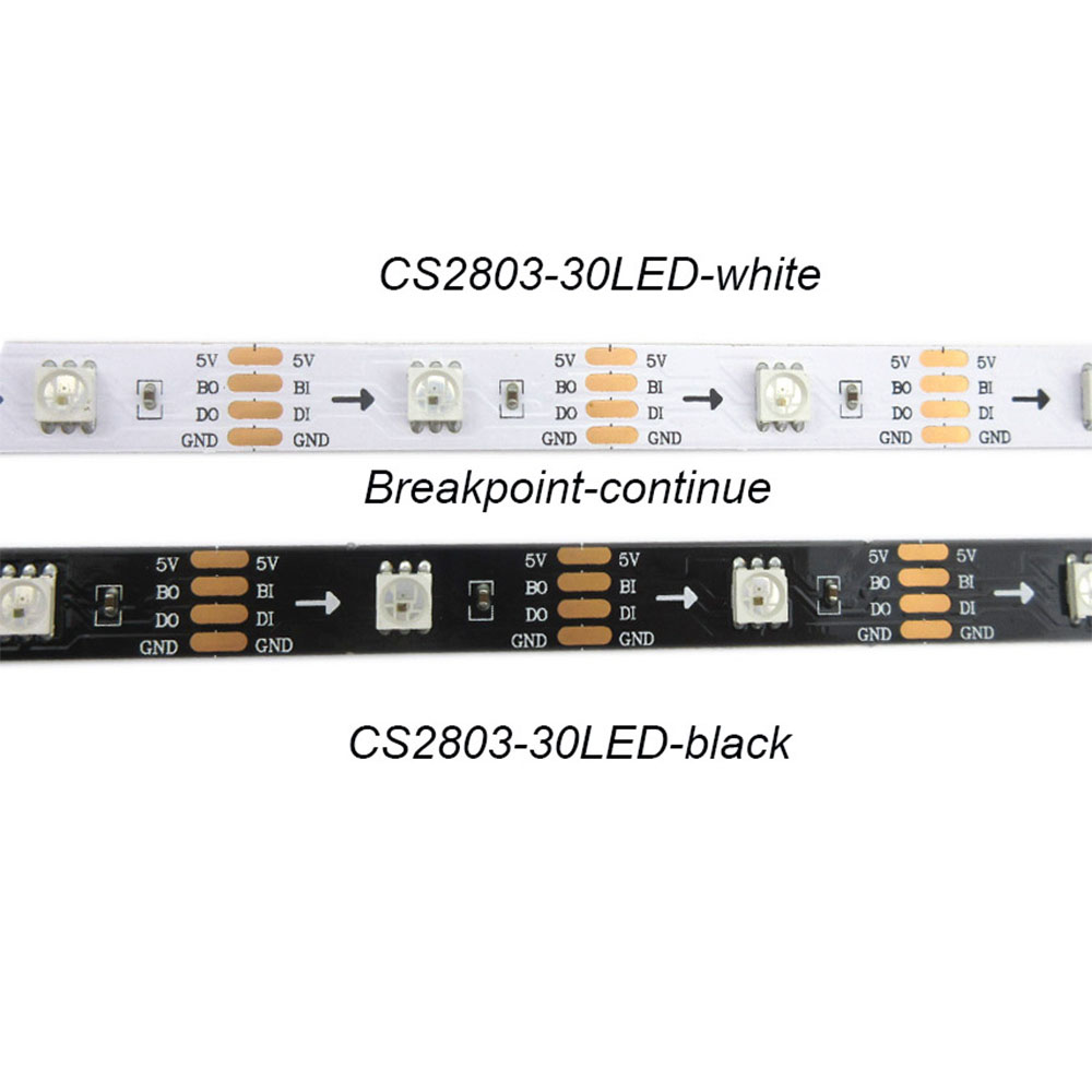 CS2803 Individuell adressierbare RGB-Lichtstreifen, 5050 LED, aktualisiert WS2812B CS2803 Individuell adressierbare RGB-Lichtstreifen, 5050 LED, aktualisiert WS2812B