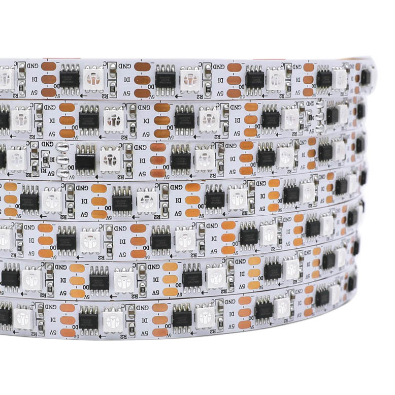 UCS1903 DC5V Series Flexibilní LED pásková světla, programovatelné pixelové sledování plné barvy, vnitřní použití, 210 LED 16.4 stop na kotouč v prodeji