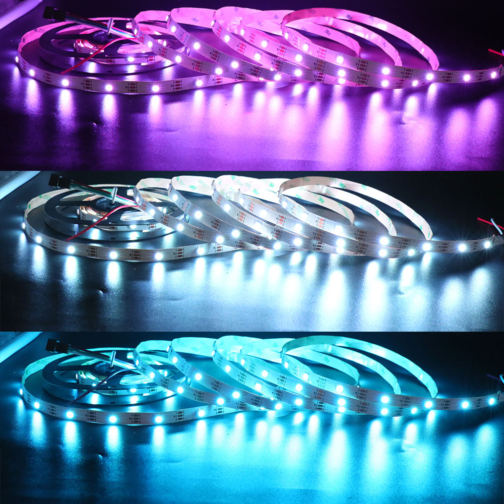 DC5V WS2812B 5050 Color Chasing RGB LED světelný pás 30 LED/m 1.64-16.4 stop DC5V WS2812B 5050 Color Chasing RGB LED světelný pás 30 LED/m 1.64-16.4 stop
