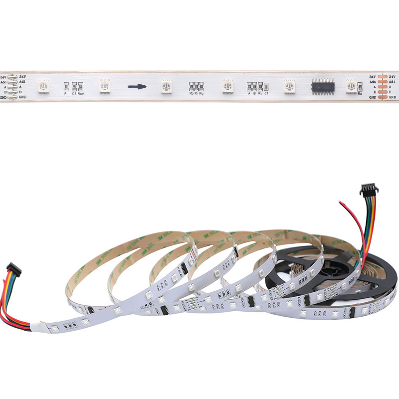 DMX512 RGB DC24V 180 LED plně barevný digitální LED pásek - 16.4 stop/role DMX512 RGB DC24V 180 LED plně barevný digitální LED pásek - 16.4 stop/role