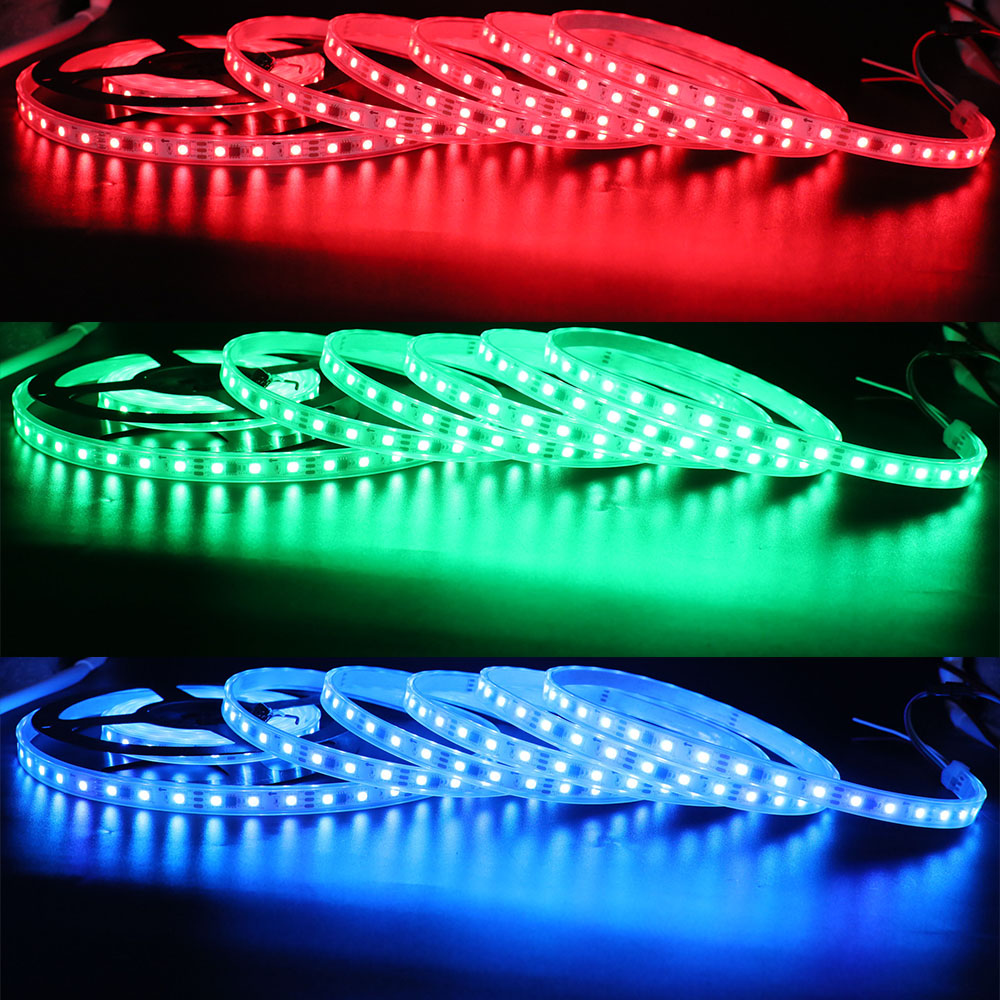 WS2811 DC12V Vodotěsné IP67 adresovatelné digitální plně barevné flexibilní LED páskové osvětlení – 18LED/ft WS2811 DC12V Vodotěsné IP67 adresovatelné digitální plně barevné flexibilní LED páskové osvětlení – 18LED/ft