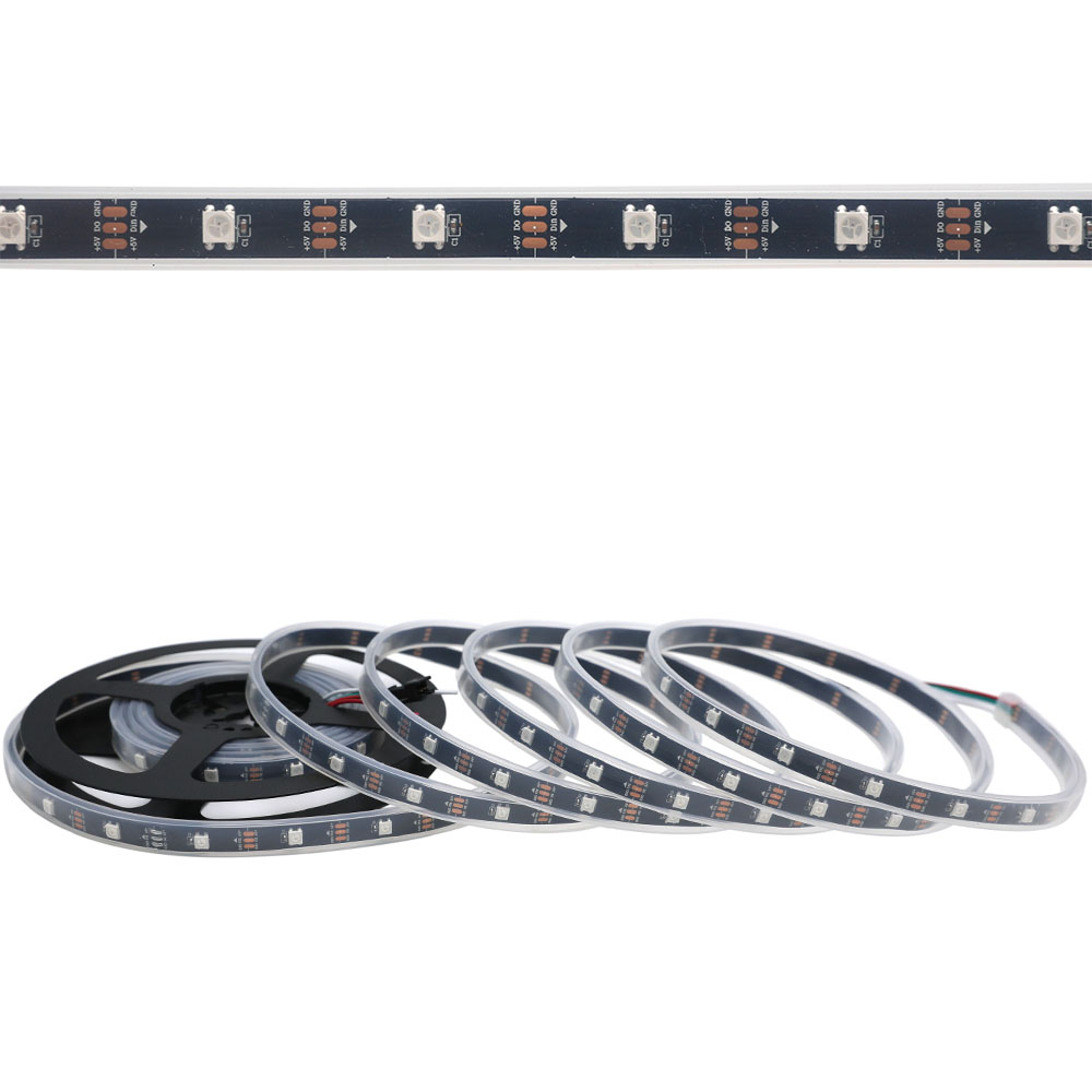 Flexibilní LED pásková světla řady WS2812B DC5V, programovatelné sledování plné barvy pixelů, venkovní vodotěsné volitelné, 30 LED/m 1.64–16.4 stop na kotouč v prodeji Flexibilní LED pásková světla řady WS2812B DC5V, programovatelné sledování plné barvy pixelů, venkovní vodotěsné volitelné, 30 LED/m 1.64–16.4 stop na kotouč v prodeji