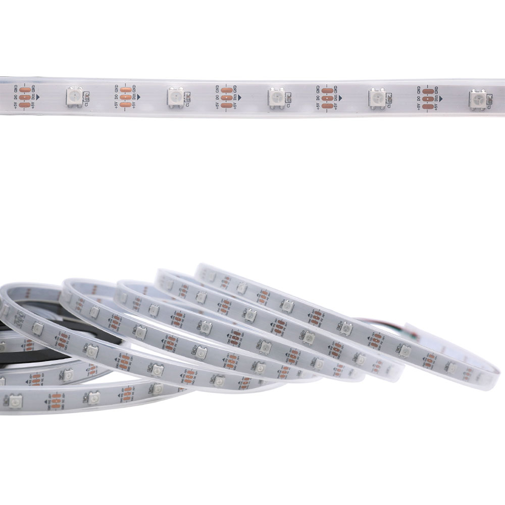 Flexibilní LED pásková světla řady WS2812B DC5V, programovatelné sledování plné barvy pixelů, venkovní vodotěsné volitelné, 30 LED/m 1.64–16.4 stop na kotouč v prodeji Flexibilní LED pásková světla řady WS2812B DC5V, programovatelné sledování plné barvy pixelů, venkovní vodotěsné volitelné, 30 LED/m 1.64–16.4 stop na kotouč v prodeji
