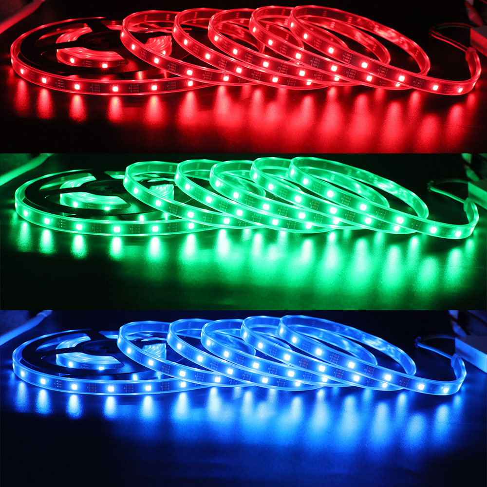 Flexibilní LED pásková světla řady WS2812B DC5V, programovatelné sledování plné barvy pixelů, venkovní vodotěsné volitelné, 30 LED/m 1.64–16.4 stop na kotouč v prodeji Flexibilní LED pásková světla řady WS2812B DC5V, programovatelné sledování plné barvy pixelů, venkovní vodotěsné volitelné, 30 LED/m 1.64–16.4 stop na kotouč v prodeji