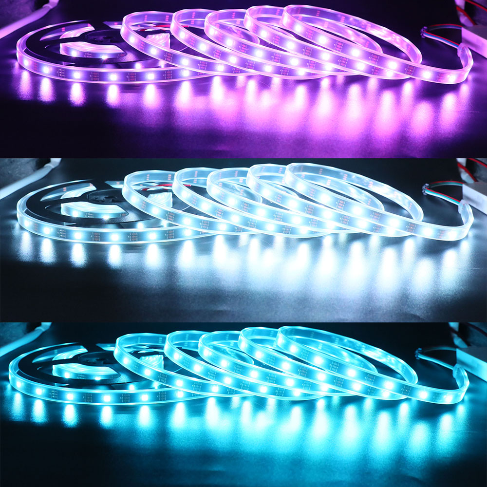 Flexibilní LED pásková světla řady WS2812B DC5V, programovatelné sledování plné barvy pixelů, venkovní vodotěsné volitelné, 30 LED/m 1.64–16.4 stop na kotouč v prodeji Flexibilní LED pásková světla řady WS2812B DC5V, programovatelné sledování plné barvy pixelů, venkovní vodotěsné volitelné, 30 LED/m 1.64–16.4 stop na kotouč v prodeji