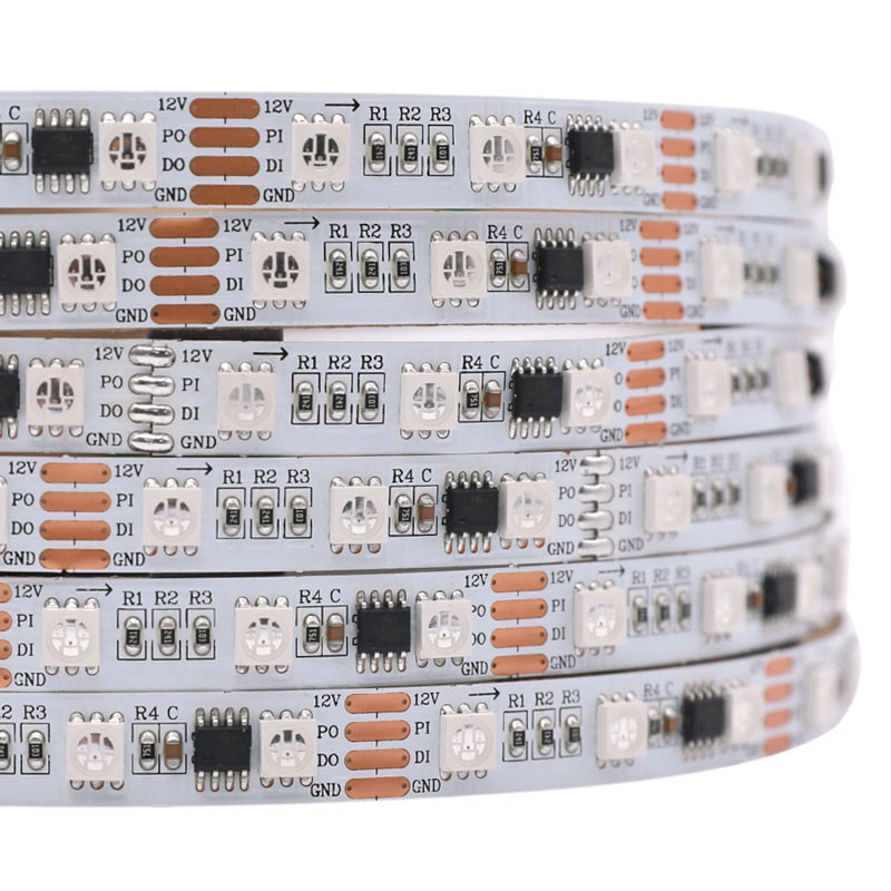 DMX512 DC12V 300LED adresovatelná LED pásková světla Dream Color RGB, 16.4 stop na roli DMX512 DC12V 300LED adresovatelná LED pásková světla Dream Color RGB, 16.4 stop na roli