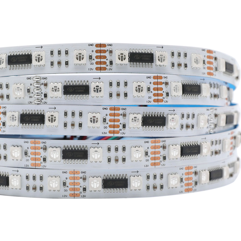 DMX512/UCS1903 RGB DC12V 300LED adresovatelné programovatelné flexibilní LED páskové osvětlení, 16.4 stop/role
