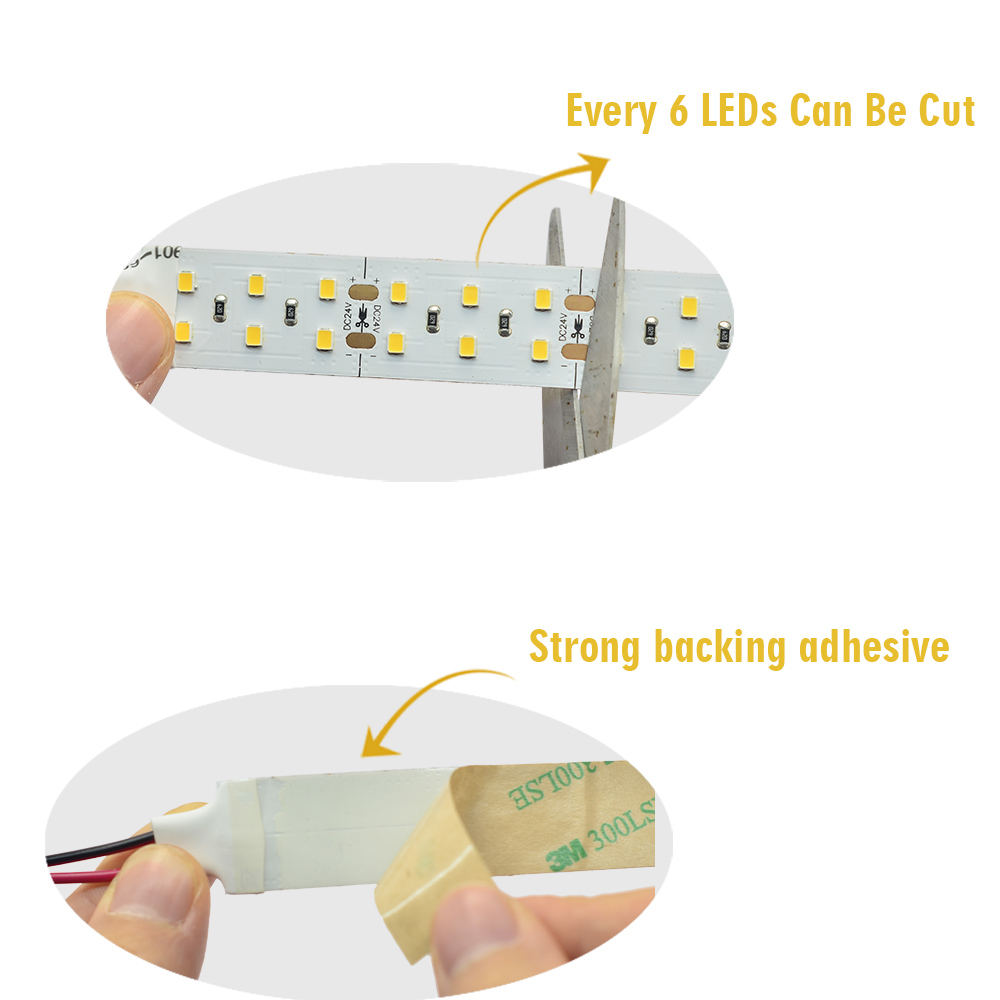 Dvouřadá řada DC24V 2835SMD High CRI 95 840LED Vodotěsné volitelné osvětlení Flexibilní LED páskové světlo, 5 m/16.4 stop na kotouč v prodeji Dvouřadá řada DC24V 2835SMD High CRI 95 840LED Vodotěsné volitelné osvětlení Flexibilní LED páskové světlo, 5 m/16.4 stop na kotouč v prodeji