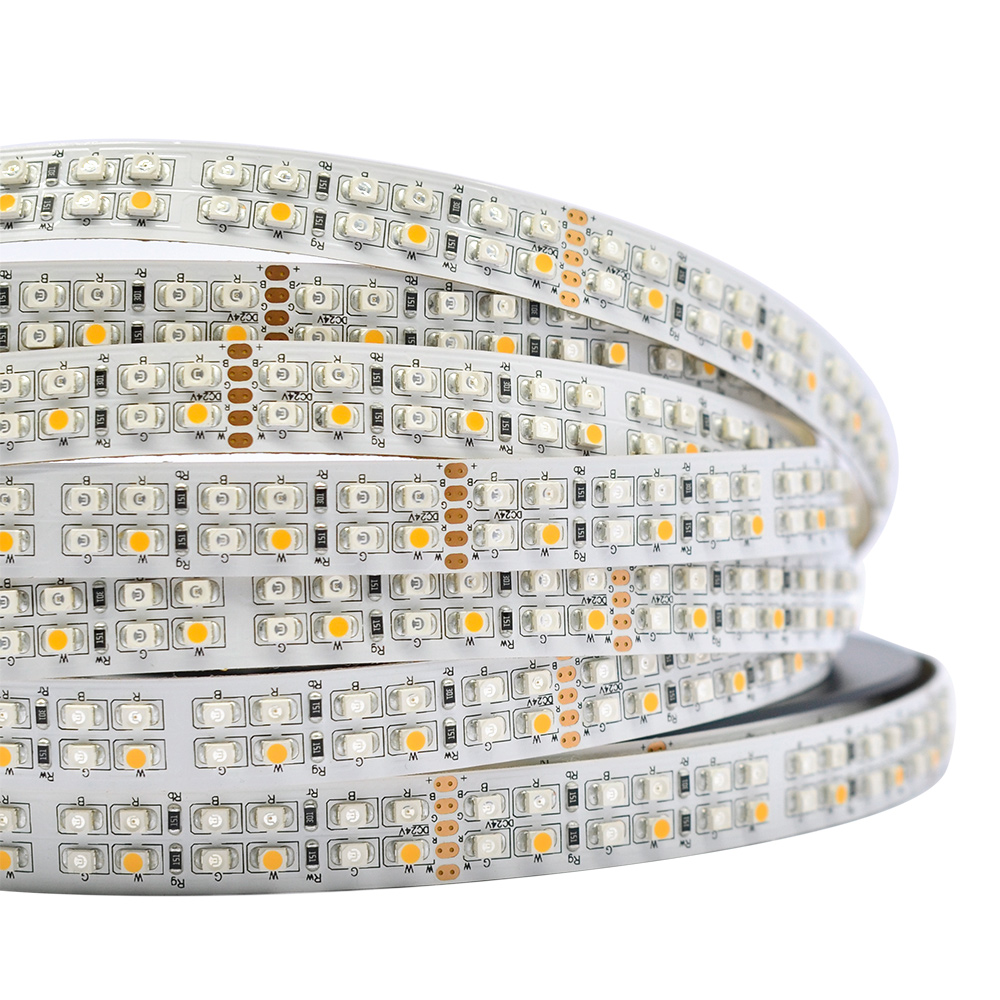 RGBW vícebarevné LED pásy – 24V 240LEDs/m LED pásek s vysokou hustotou – dvouřadý