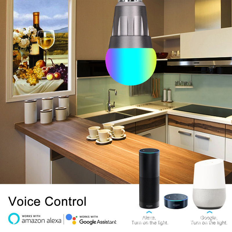 E26 11W RGB Smart WiFi dálkové hlasové ovládání LED žárovka, AC85-265V, LED žárovka měnící barvu E26 11W RGB Smart WiFi dálkové hlasové ovládání LED žárovka, AC85-265V, LED žárovka měnící barvu