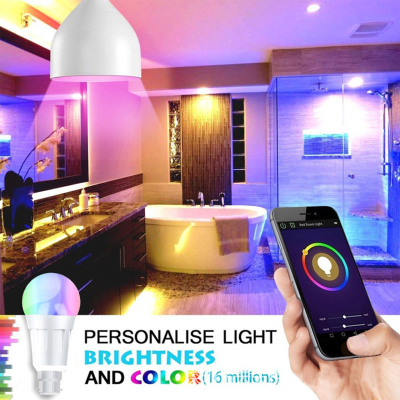 E26 11W RGB Smart WiFi dálkové hlasové ovládání LED žárovka, AC85-265V, LED žárovka měnící barvu E26 11W RGB Smart WiFi dálkové hlasové ovládání LED žárovka, AC85-265V, LED žárovka měnící barvu