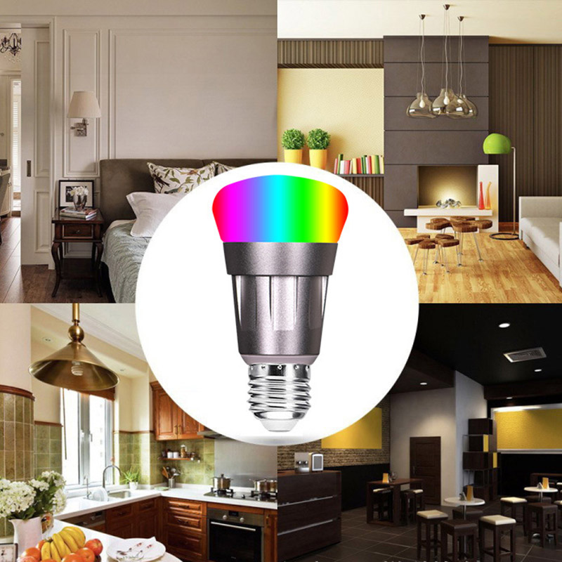 E27 11W RGB APP-Fernbedienung Intelligente Sprach-LED-Glühbirne, AC85-265V, LED-Glühbirne mit mehrfarbiger Atmosphäre E27 11W RGB APP-Fernbedienung Intelligente Sprach-LED-Glühbirne, AC85-265V, LED-Glühbirne mit mehrfarbiger Atmosphäre