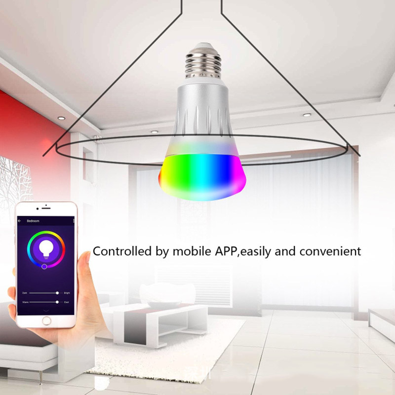 E27 11W RGBW Smart WiFi stmívatelná barevná LED žárovka, AC 85-265V, Práce s Alexou a Google Assistant E27 11W RGBW Smart WiFi stmívatelná barevná LED žárovka, AC 85-265V, Práce s Alexou a Google Assistant