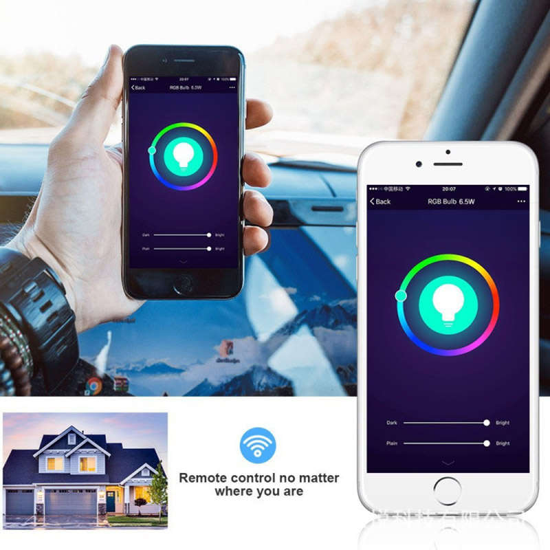E27 11W RGBW WiFi Alexa Fernbedienung Wireless Smart LED Glühbirne E27 11W RGBW WiFi Alexa Fernbedienung Wireless Smart LED Glühbirne