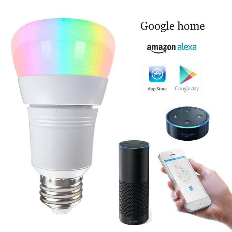 E27 7W RGB WiFi APP Alexa Sprachsteuerung Intelligente LED-Glühbirne