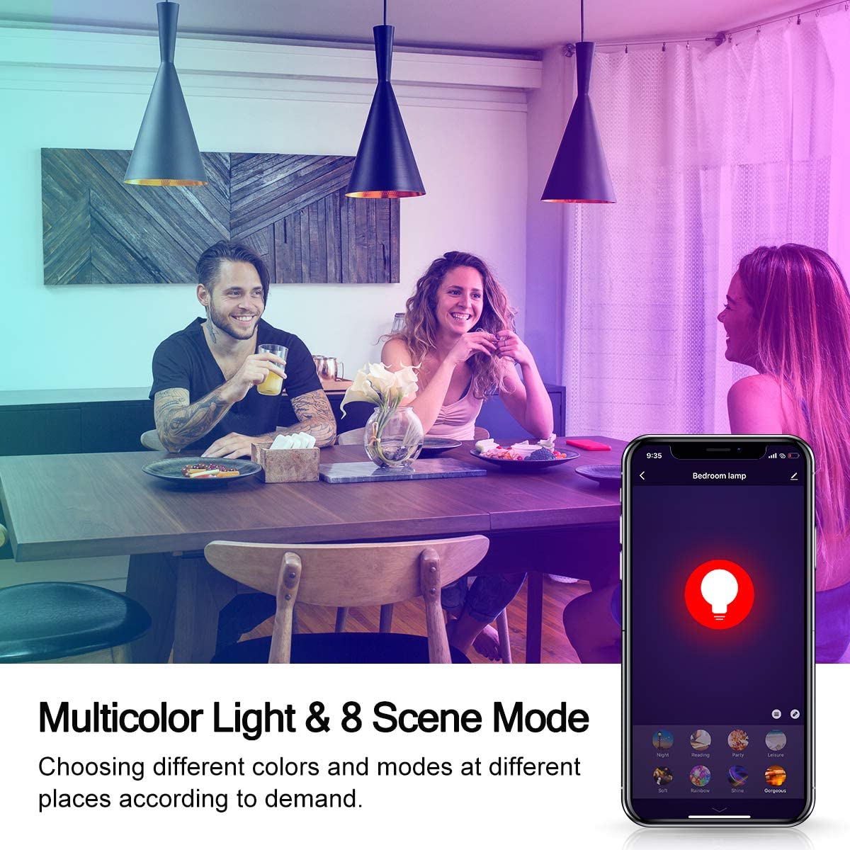 E27 7W RGB+CCT Smart WiFi LED-Glühbirne, funktioniert mit Alexa und Google, AC100-240V, Farbwechsel und dimmbares Farblicht E27 7W RGB+CCT Smart WiFi LED-Glühbirne, funktioniert mit Alexa und Google, AC100-240V, Farbwechsel und dimmbares Farblicht