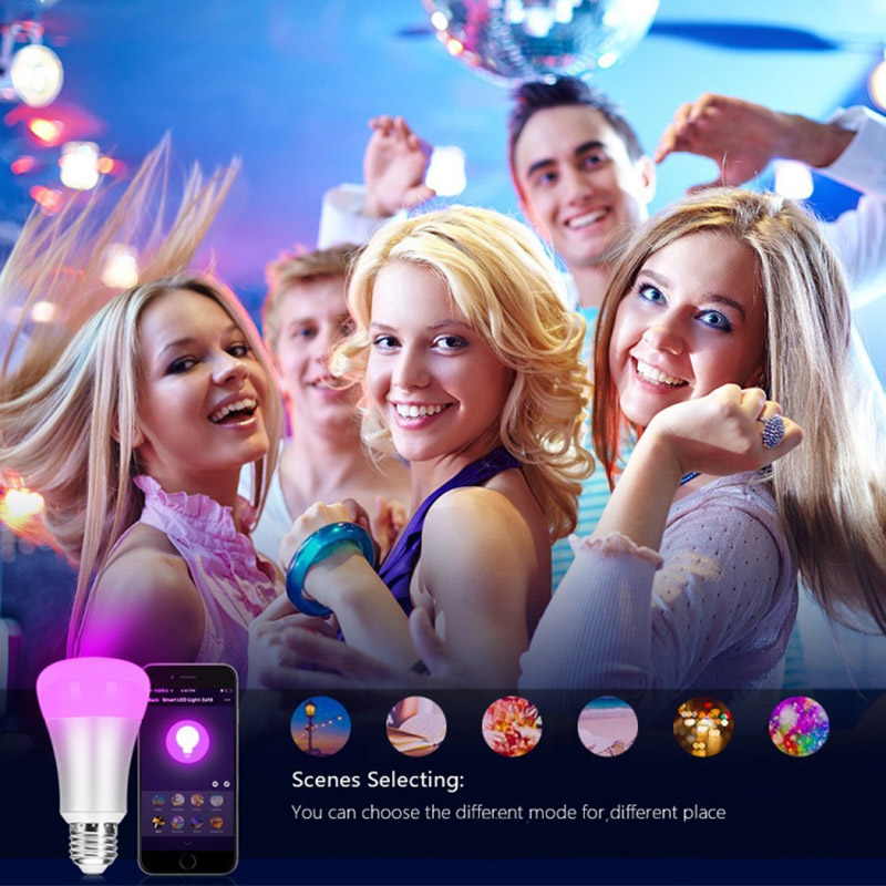 E27 7W RGBW WiFi Smart LED žárovka - Funguje s APP, Alexa, Google Assistant E27 7W RGBW WiFi Smart LED žárovka - Funguje s APP, Alexa, Google Assistant