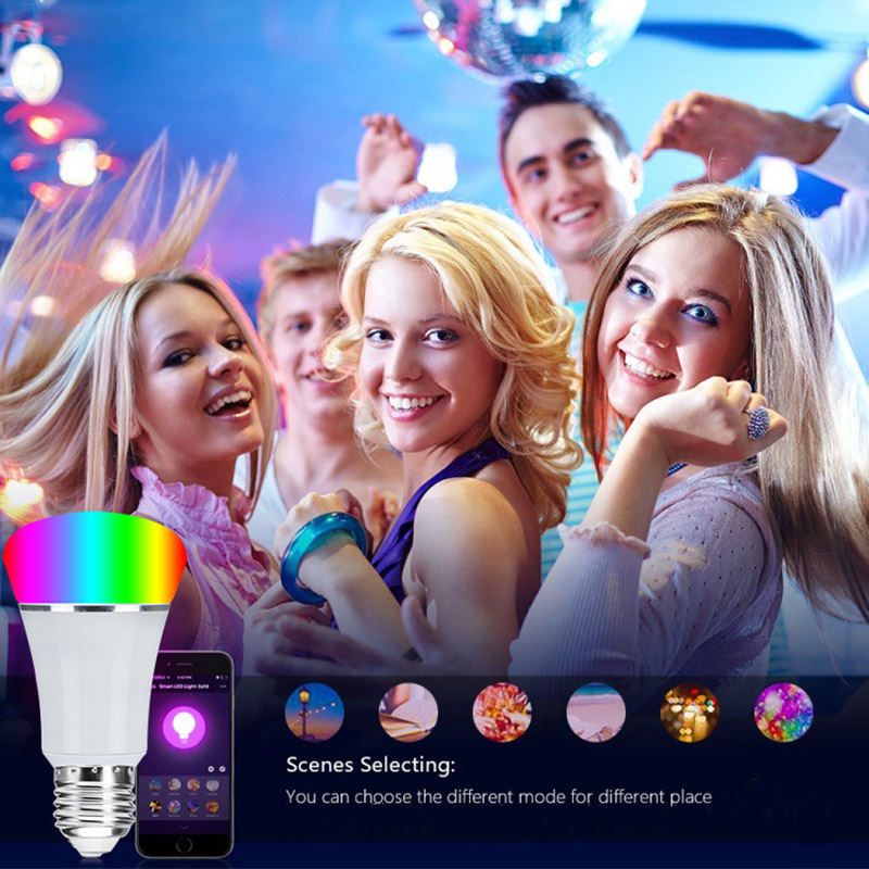 E27 RGBW Color Change WiFi Smart LED žárovka, Alexa / Google Assistant / Mobile APP E27 RGBW Color Change WiFi Smart LED žárovka, Alexa / Google Assistant / Mobile APP