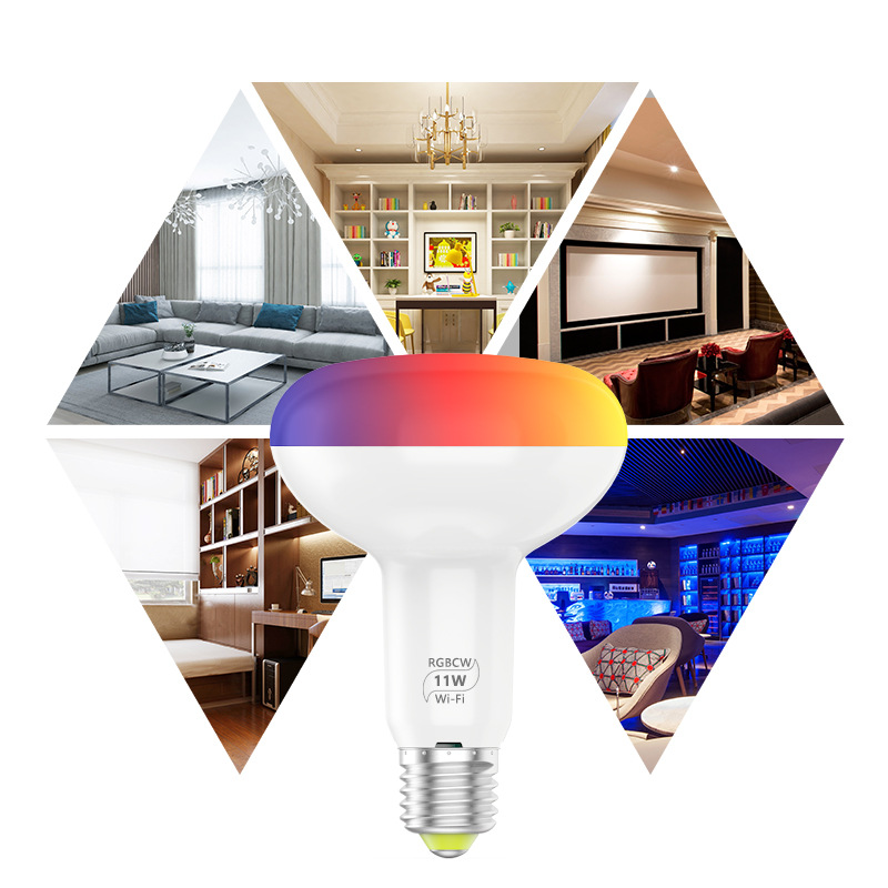 E27 WiFi Smart houbová LED žárovka BR30, změna barvy a stmívatelnost E27 WiFi Smart houbová LED žárovka BR30, změna barvy a stmívatelnost