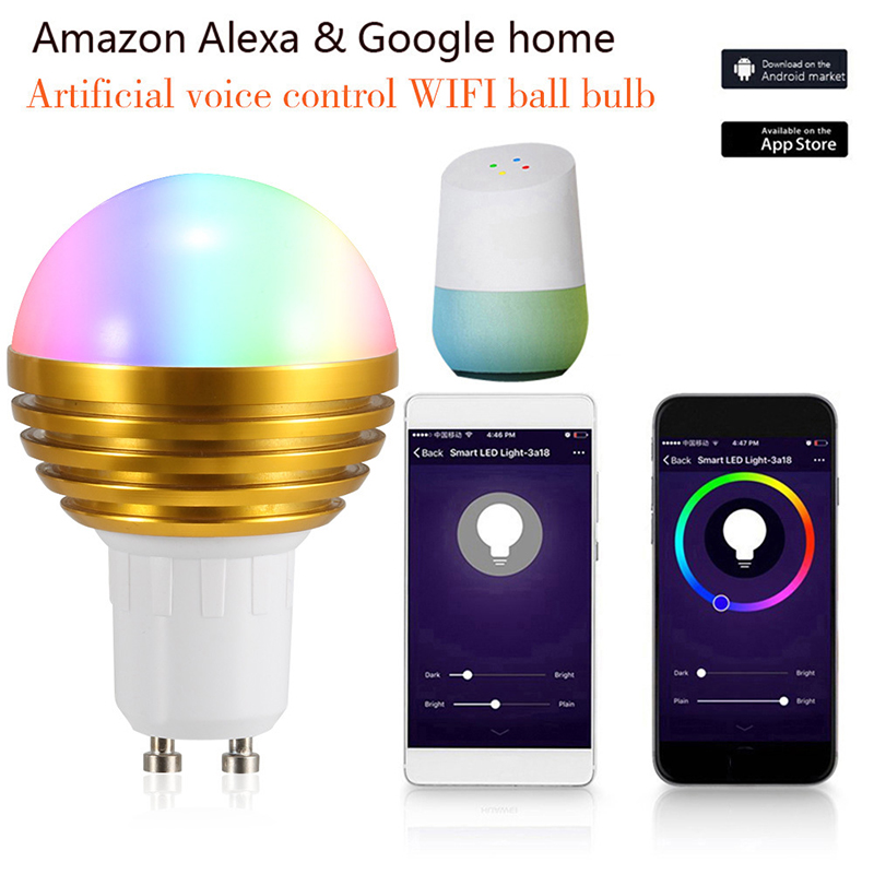 7W RGB-WiFi-LED-Farbwechsel-Glühbirne mit Sprachsteuerung