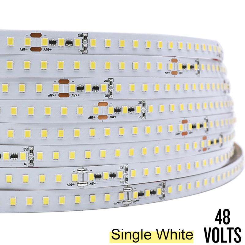 DC48V 2835SMD 136 LED/m Konstantní napětí Bílé LED pásky – Vysoce účinné flexibilní LED osvětlení – 98.4 stop na roli