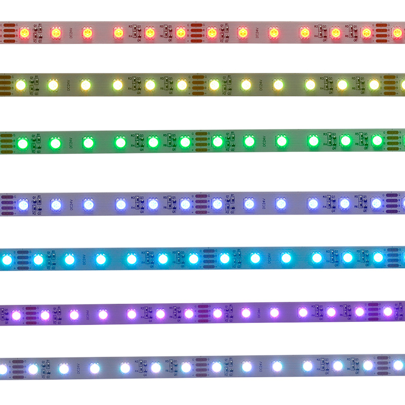 DC24V 5050SMD RGB-LED-Lichtstreifen – Farbwechselnde, flexible LED-Bandlichter – 32.8 bis 65.6 Fuß optional DC24V 5050SMD RGB-LED-Lichtstreifen – Farbwechselnde, flexible LED-Bandlichter – 32.8 bis 65.6 Fuß optional