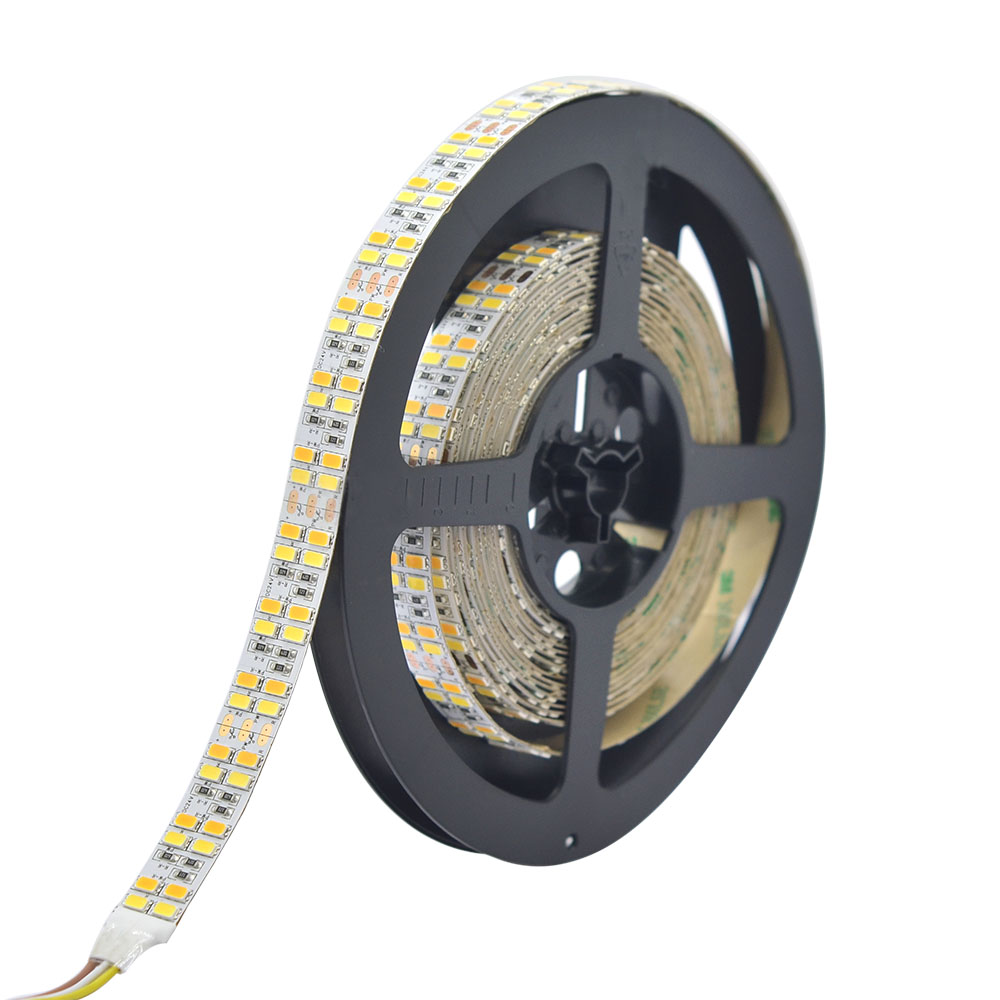 Dual Row DC24V 5630SMD 240LEDs CCT LED světelné pásy – čistě bílá + teplá bílá Dual Row DC24V 5630SMD 240LEDs CCT LED světelné pásy – čistě bílá + teplá bílá