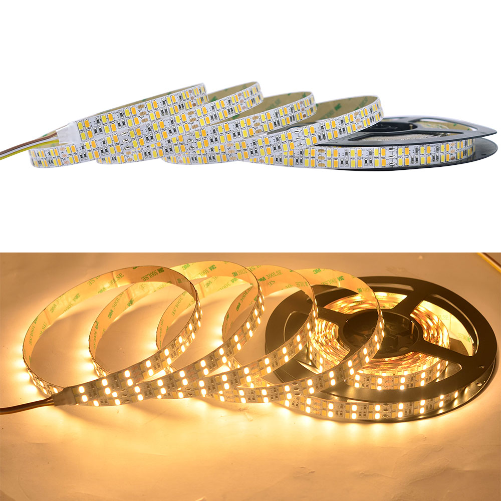 Dual Row DC24V 5630SMD 240LEDs CCT LED světelné pásy – čistě bílá + teplá bílá Dual Row DC24V 5630SMD 240LEDs CCT LED světelné pásy – čistě bílá + teplá bílá