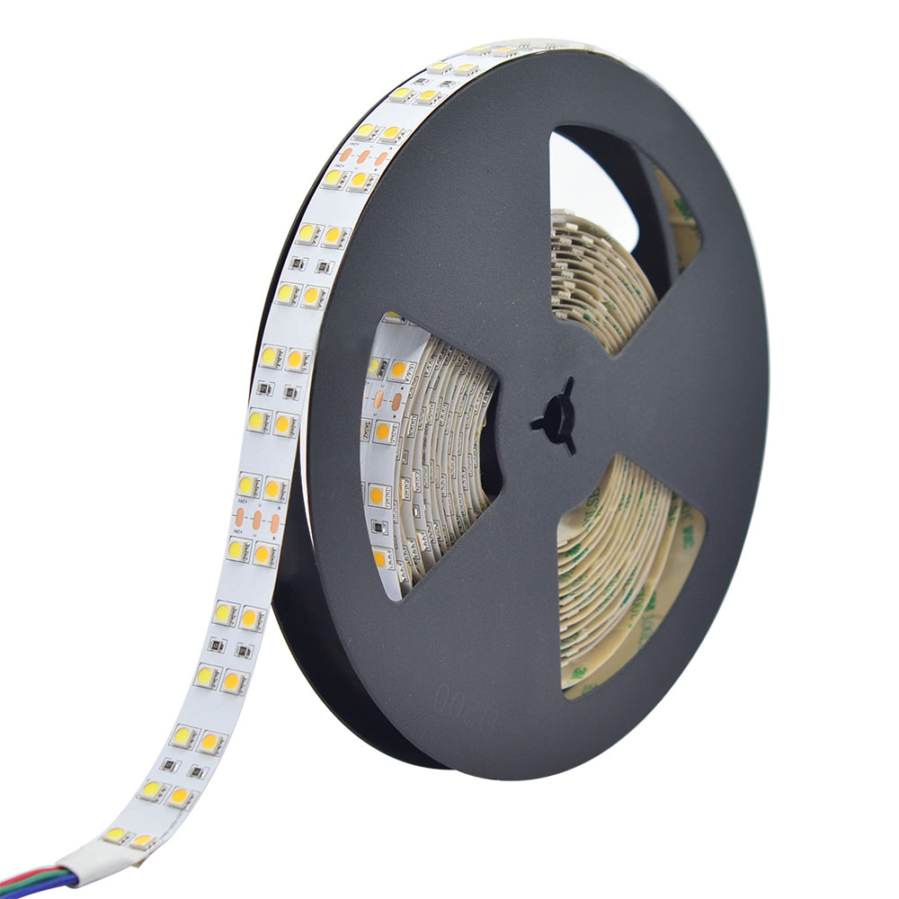 Dvouřadá LED pásková světla DC12V 5050SMD 600LEDs CCT – řada čistě bílá+teplá bílá Super Bright Dvouřadá LED pásková světla DC12V 5050SMD 600LEDs CCT – řada čistě bílá+teplá bílá Super Bright
