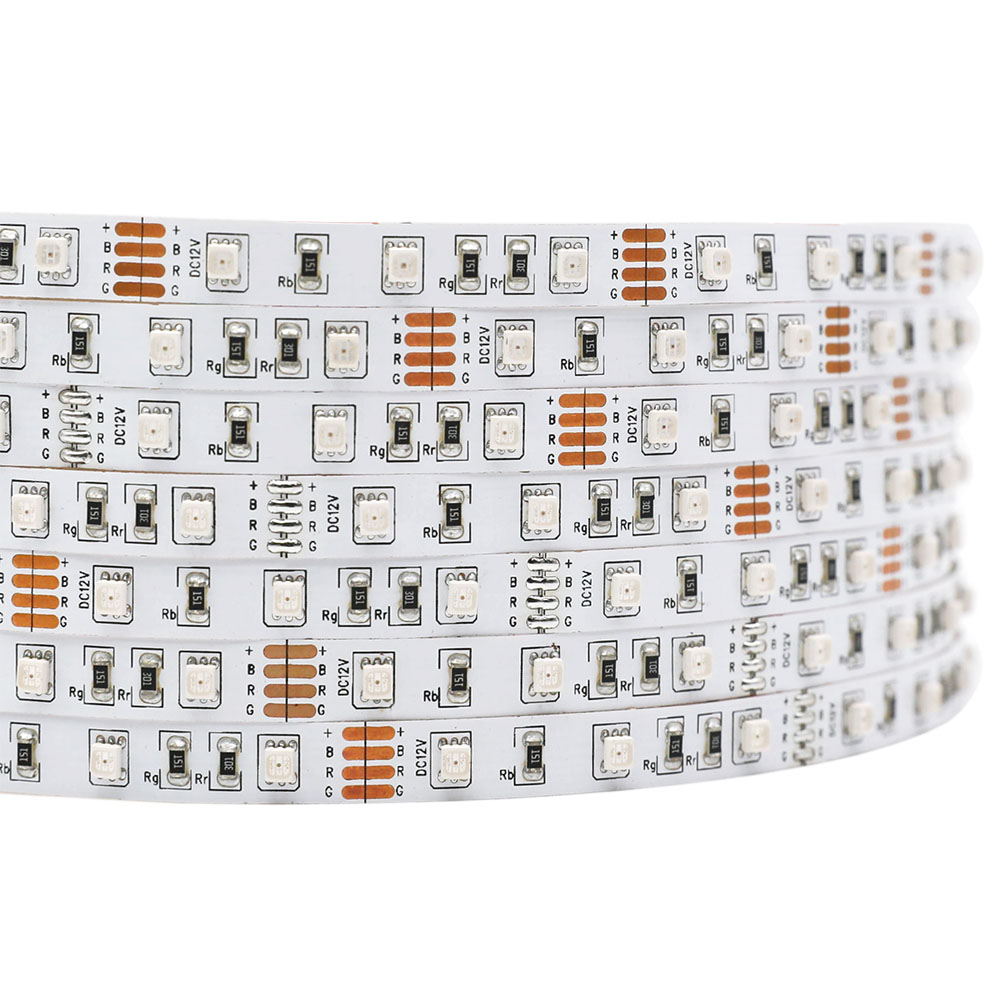 5 m 16.4 Fuß mehrfarbiger RGB-LED-Lichtstreifen – 12 V LED-Lichtstreifen – 60 LEDs/m 8 mm