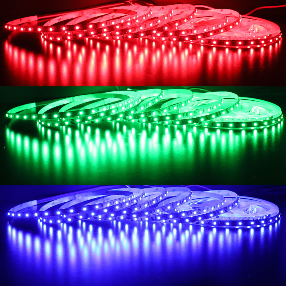 5 m 16.4 Fuß mehrfarbiger RGB-LED-Lichtstreifen – 12 V LED-Lichtstreifen – 60 LEDs/m 8 mm
